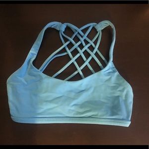 LULULEMON BLUE SPORTS BRA SIZE 4